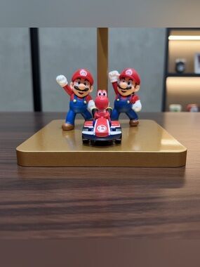 Nintendo Super Mario Toy Lot 3 Mario & Mario Kart Red Yoshi 2.5”